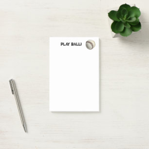 Play Ball Baseball Sketch – Batter Up Sports Post-it Notes