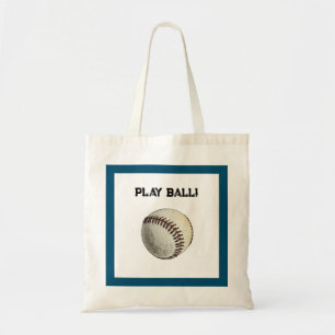Play Ball Baseball Sketch – Batter Up Sports Tote Bag