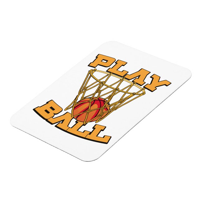Play Ball Basketball. Magnet (Left Side)