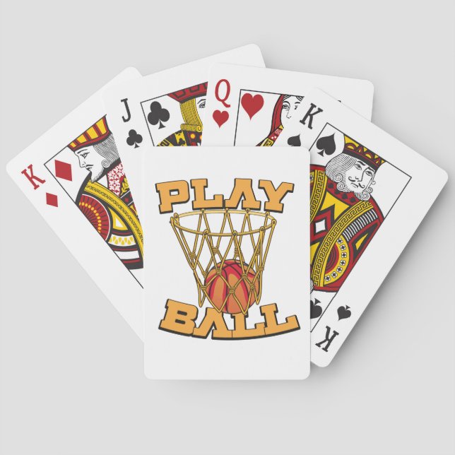 Play Ball Basketball. Playing Cards (Back)