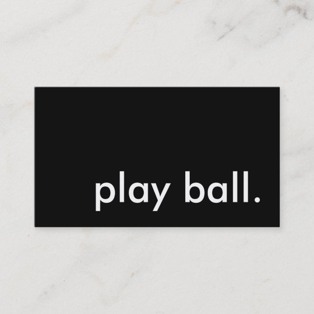 play ball. business card (Front)