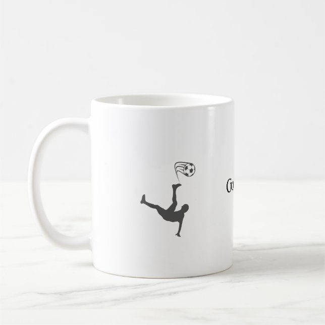 Play Ball- Go for it! Soccer Kick Coffee Mug (Left)