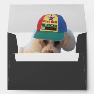 Play Ball Poodle Black Envelopes