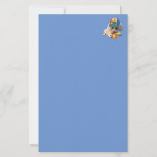 Play Ball Poodle Matching Blue Stationery