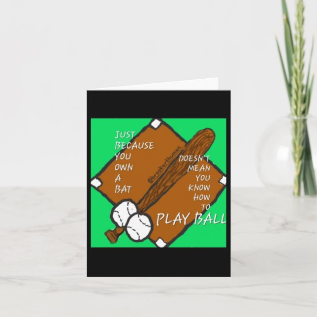 Play Ball Sticker  Card (Front)