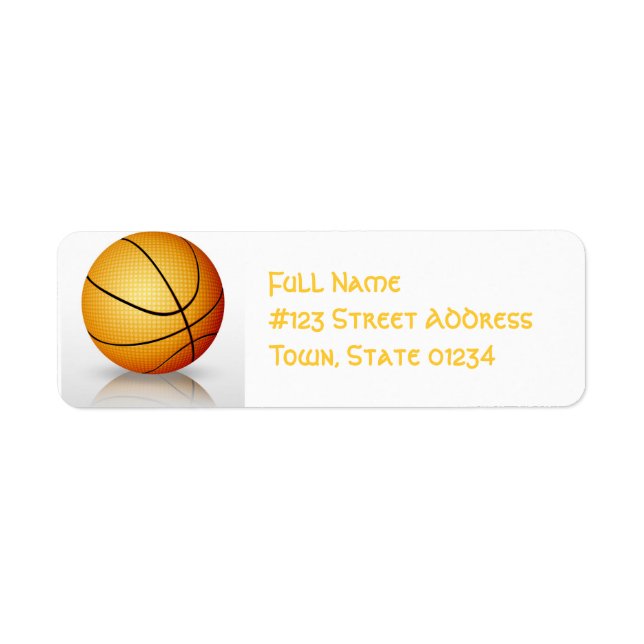 Play Basketball Mailing Labels (Front)