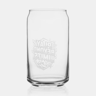 Play Beyond Limits – Minimal Motivational Typograp Can Glass