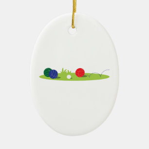 Play Bocce Ceramic Tree Decoration