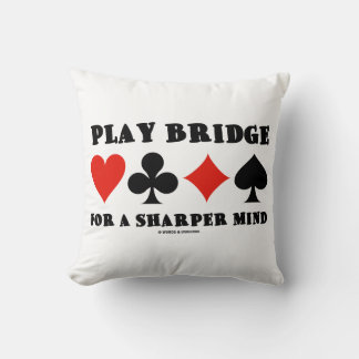 Play Bridge For A Sharper Mind Four Card Suits Cushion