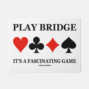 Play Bridge It's A Fascinating Game (Card Suits) Doormat
