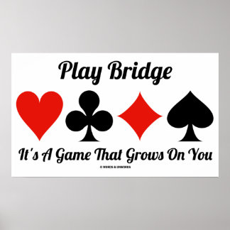 Play Bridge It's A Game That Grows On You Poster