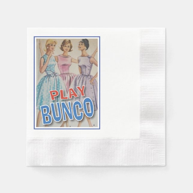 Play Bunco With The Girls Napkin (Front)
