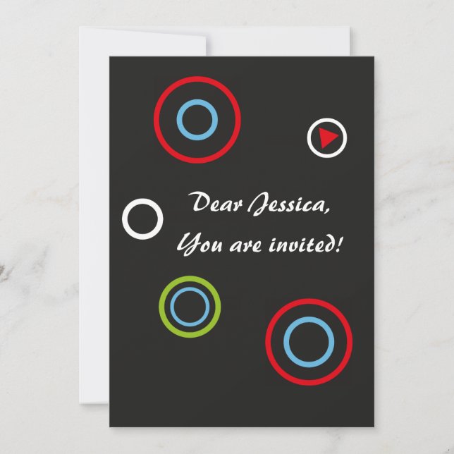 Play Button Invitation (Front)