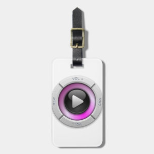 Play Button Luggage Tag