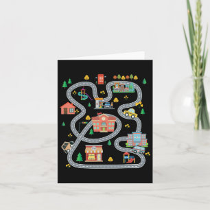 Play Cars On Dad&# s Ck Mat Road Car Race Track F Card