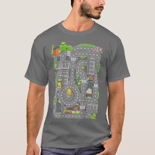 Play Cars On Dads Back Play Mat Car Race Track Fam T-Shirt