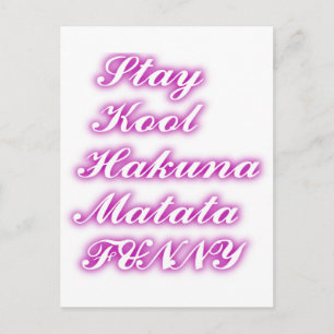 Play Cool Hakuna Matata .png Postcard