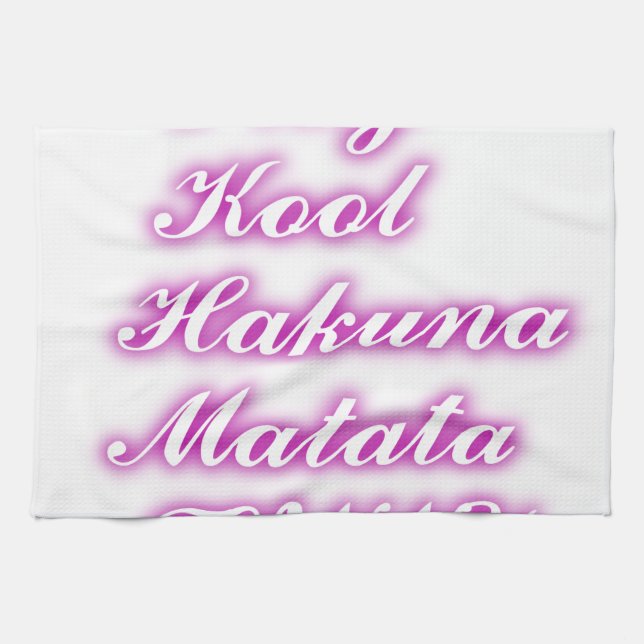 Play Cool Hakuna Matata .png Tea Towel (Horizontal)