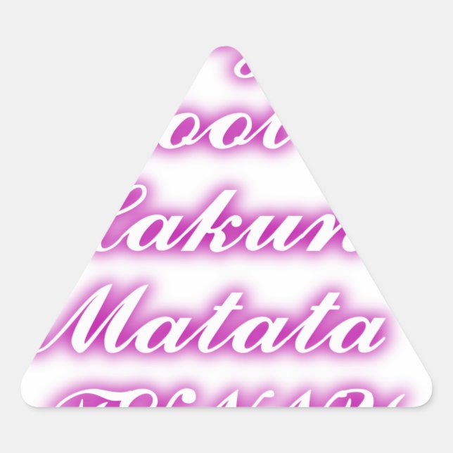 Play Cool Hakuna Matata .png Triangle Sticker (Front)