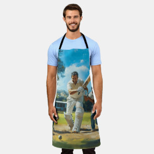 Play Cricket Digital Art Apron