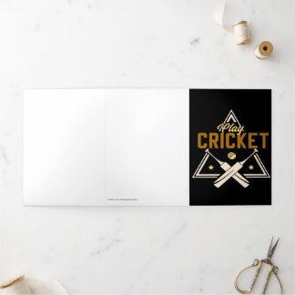 Play cricket Trifold Letter Fold Announcement