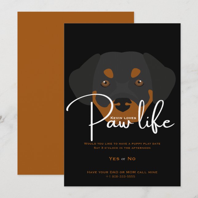 Play date invitation (Front/Back)