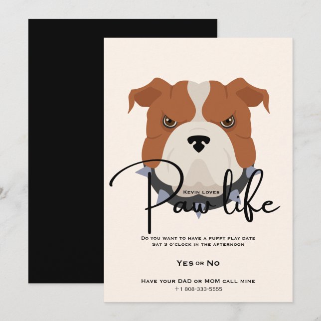 Play date invitation (Front/Back)
