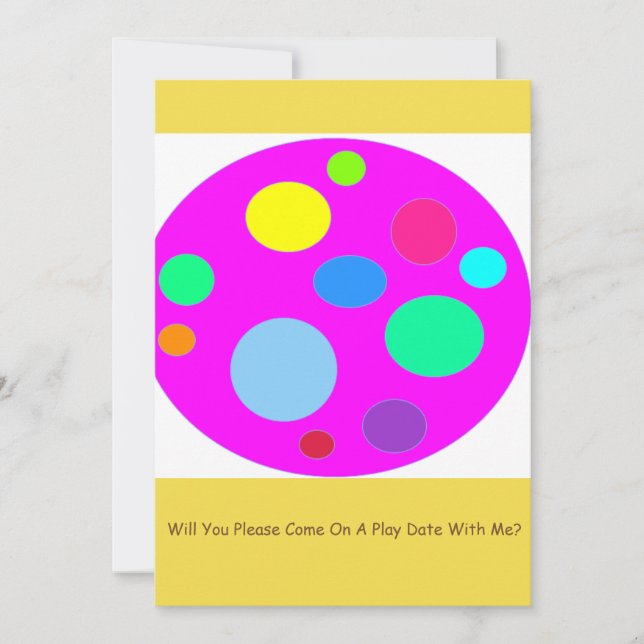 Play Date Invitation Card (Front)
