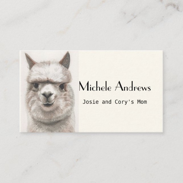 Play Date Mum Card Cards Cute Llama Alpaca (Front)