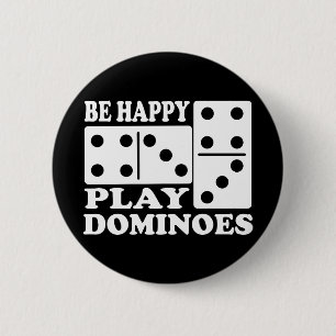 play dominoes Domino for player game gift idea 6 Cm Round Badge