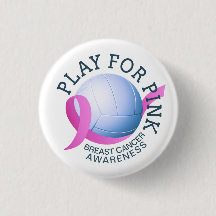 Play For Pink Breast Cancer Awareness | Pin Button