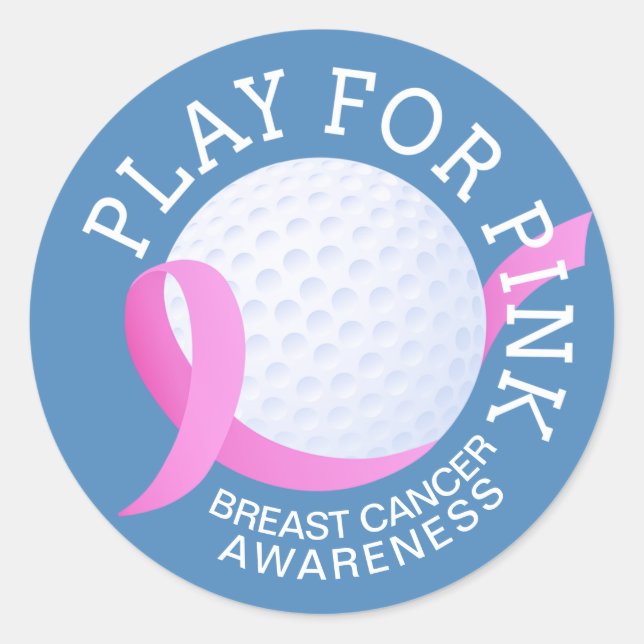 Play For Pink Breast Cancer Awareness | Sticker (Front)