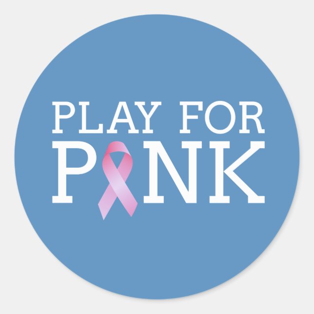 Play For Pink Breast Cancer Awareness | Sticker (Front)