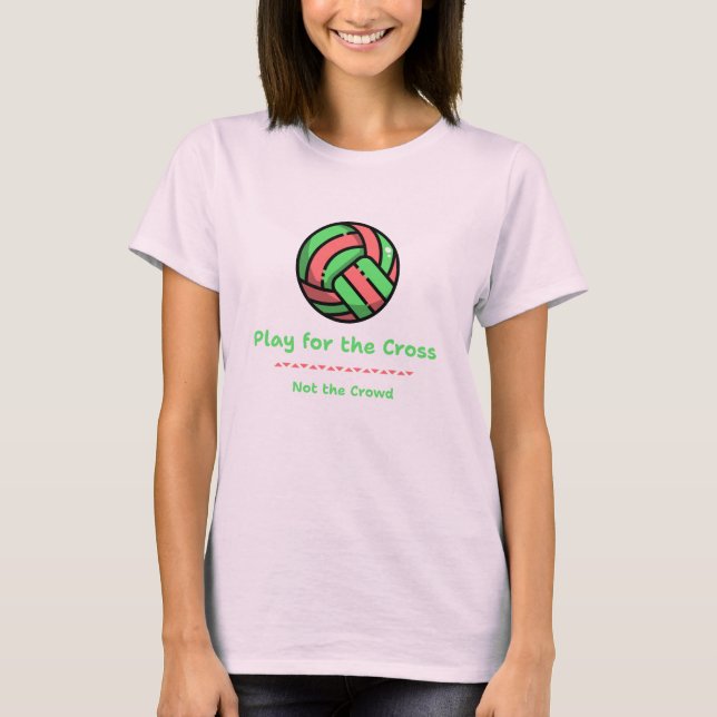 Play for the Cross Not the Crowd | Christian Athle T-Shirt (Front)