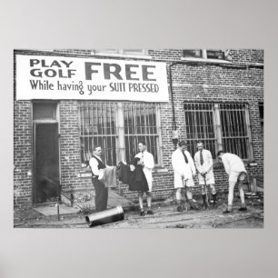 Play Golf Free Vintage Golf Humor Poster