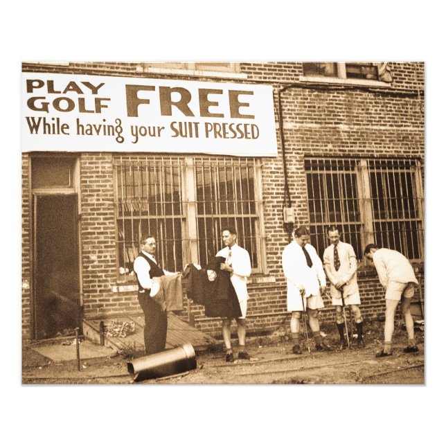 Play Golf Free (While Having Your Suit Pressed) Ac Photo Print (Front)