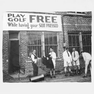 Play Golf Free (While Having Your Suit Pressed) Fleece Blanket