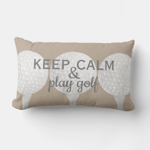 play golf quote for golfers tan and white lumbar cushion