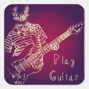 Play Guitar Stickers