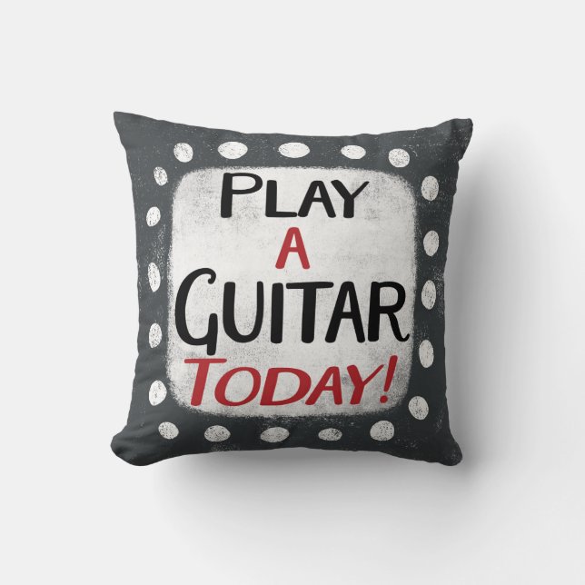 Play Guitar Today Throw Pillow (Front)