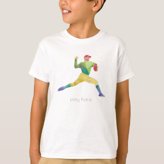 Play Hard Baseball Origami T-Shirt