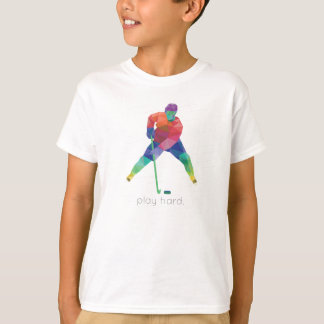 Play Hard Hockey Origami T-Shirt