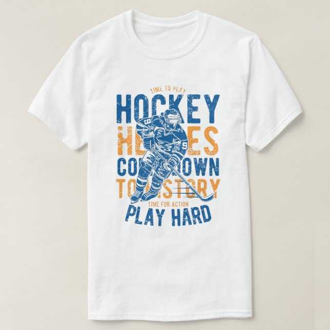 Play Hard - Ice Hockey T-Shirt (Design Front)