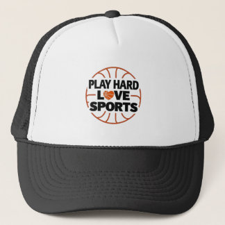 Play Hard, Love Sports Motivational Sports Hat