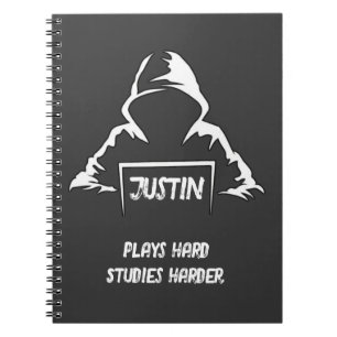 Play hard Study Harder cool Chic T-Shirt Notebook