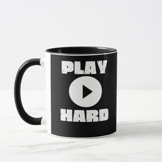 Play Hard Tri-Blend Mug (Left)