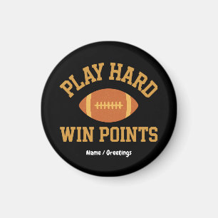 Play Hard, Win Points Retro Game Day Sports Magnet