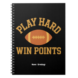 Play Hard, Win Points Retro Game Day Sports Notebook