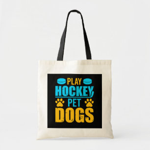 Play Hockey Pet Dogs Tote Bag