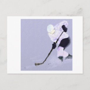 Play Ice Hockey Art Postcard